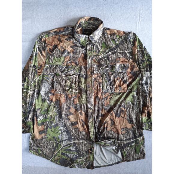 RedHead Other - RedHead Men 2XL Outdoor Camp Camouflage Military Green Button Shirt Long Sleeve